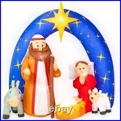 Belén inflable de Navidad 7.5FT de ancho, decoraciones de Navidad para Exterior