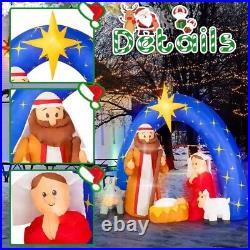 Belén inflable de Navidad 7.5FT de ancho, decoraciones de Navidad para Exterior