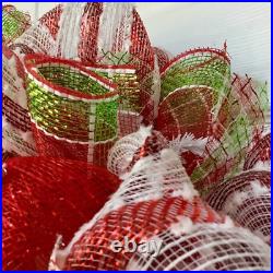 Believe In The Magic of Christmas Santa Claus Deco Mesh Handmade Wreath