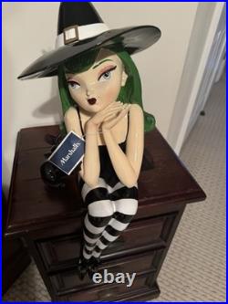 Bella Lux Halloween Witch Figurine with Black Cat, Viral 24
