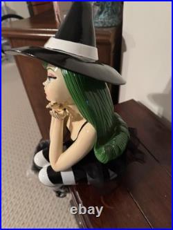 Bella Lux Halloween Witch Figurine with Black Cat, Viral 24