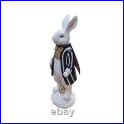 Bella Lux Tophat & Tail Easter Bunny Figurine Set Mackenzie Childs Style NEW