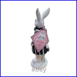 Bella Lux Tophat & Tail Easter Bunny Figurine Set Mackenzie Childs Style NEW