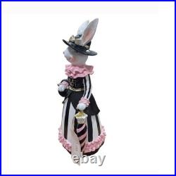 Bella Lux Tophat & Tail Easter Bunny Figurine Set Mackenzie Childs Style NEW