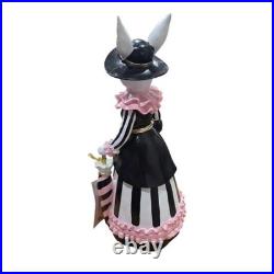 Bella Lux Tophat & Tail Easter Bunny Figurine Set Mackenzie Childs Style NEW