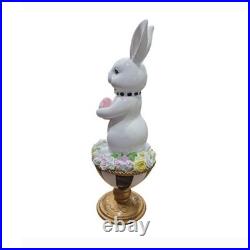 Bella Lux Tophat & Tail Easter Bunny Figurine Set Mackenzie Childs Style NEW