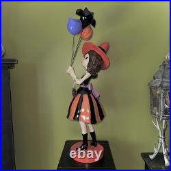 Bella Lux Witch Girl Holding Halloween Balloons Bat Cat Pumpkin 29 Tall Decor
