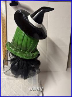 Bella Lux Witch With Green Hair? Black Cat 25 Large NWT Halloween Decor Sitting