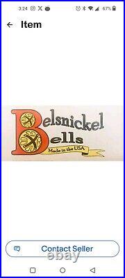 Belsnickel Strap 7 Solid Brass Sleigh Bells 22.5 Leather Door Hanger USA