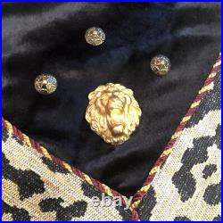 Bespoke Large Reversible Christmas Tree Skirt Leopard & Black, Tassels 67 x 67 Bespoke Large Reversible Christmas Tree Skirt Leopard & Black, Tassels 67 x 67