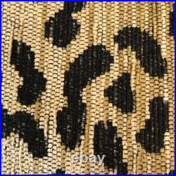 Bespoke Large Reversible Christmas Tree Skirt Leopard & Black, Tassels 67 x 67 Bespoke Large Reversible Christmas Tree Skirt Leopard & Black, Tassels 67 x 67