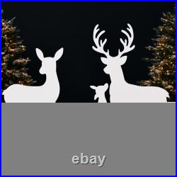 Best Choice Products 3-Piece 2D Deer Family Silhouette Yard Decoration Buck 46in