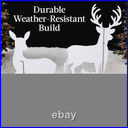 Best Choice Products 3-Piece 2D Deer Family Silhouette Yard Decoration Buck 46in