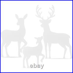 Best Choice Products 3-Piece 2D Deer Family Silhouette Yard Decoration Buck 46in