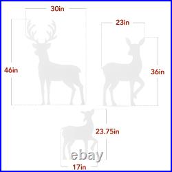 Best Choice Products 3-Piece 2D Deer Family Silhouette Yard Decoration Buck 46in