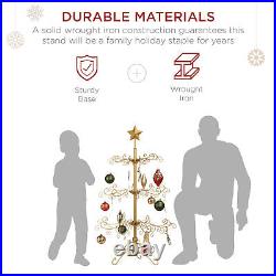 Best Choice Products 3ft Wrought Iron Ornament Display Christmas Tree with Easy