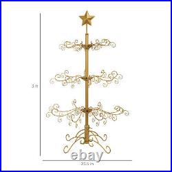 Best Choice Products 3ft Wrought Iron Ornament Display Christmas Tree with Easy