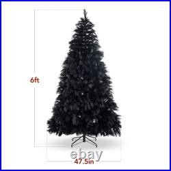 Best Choice Products Artificial Pampas Tree Foldable Metal Base Black