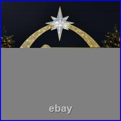 Best Choice Products Lighted 2D Nativity Scene Décor Twinkling LED Lights