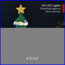 Best Choice Products Lighted 2D Tree Decor 170 LED Lights 3 Gift Boxes 6ft