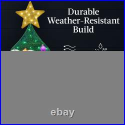 Best Choice Products Lighted 2D Tree Decor 170 LED Lights 3 Gift Boxes 6ft