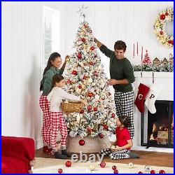 Best Choice Products Pre-Lit Artificial Christmas Snow Flocked Pine Tree 6ft Best Choice Products Pre-Lit Artificial Christmas Snow Flocked Pine Tree 6ft