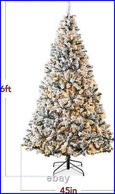 Best Choice Products Pre-Lit Artificial Christmas Snow Flocked Pine Tree 6ft Best Choice Products Pre-Lit Artificial Christmas Snow Flocked Pine Tree 6ft