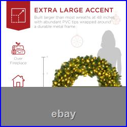 Best Choice Products Pre-Lit Artificial Fir Wreath LED Lights Plug-In PVC Tips