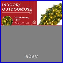 Best Choice Products Pre-Lit Artificial Fir Wreath LED Lights Plug-In PVC Tips