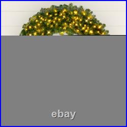 Best Choice Products Pre-Lit Artificial Fir Wreath LED Lights Plug-In PVC Tips