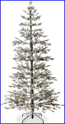 Best Choice Products Pre-Lit Sparse Christmas Tree 6Ft Artificial Flocked Pine H