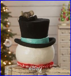 Bethany Lowe Christmas JOLLY SNOWMAN TOP HAT SURPRISE 14#TD2140 NEW