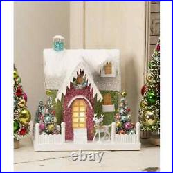 Bethany Lowe Christmas Putz Houses Reindeer and Snowman Kitschmas Cottages SET/2 Bethany Lowe Christmas Putz Houses Reindeer and Snowman Kitschmas Cottages SET/2