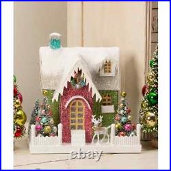 Bethany Lowe Christmas Putz Houses Reindeer and Snowman Kitschmas Cottages SET/2 Bethany Lowe Christmas Putz Houses Reindeer and Snowman Kitschmas Cottages SET/2