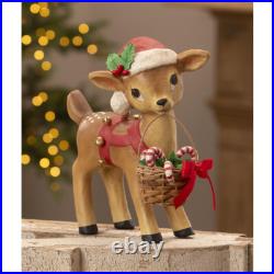 Bethany Lowe Christmas Reindeer Carrying Basket TJ3319 Bethany Lowe Christmas Reindeer Carrying Basket TJ3319
