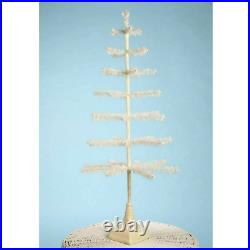 Bethany Lowe Easter Christmas Feather Tree Ivory Glittered Base 42 LG7221