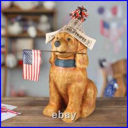 Bethany Lowe Fourth July Dog Americana Paper Mache Retro TJ7739 Bethany Lowe Fourth July Dog Americana Paper Mache Retro TJ7739