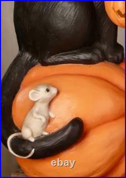 Bethany Lowe Halloween CAT WITCH ON PUMPKIN #TD4155 NEW