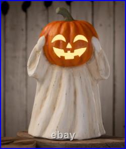 Bethany Lowe Halloween Ghost Jack O'Lantern-13.25''H