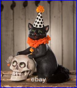 Bethany Lowe Halloween Purrfect Catch Cat With Mouse & Skull New TD0061