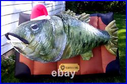 Big Mouth Billy Bass in Santa Hat Airblown Inflatable Moves Sings 6.5' Christmas