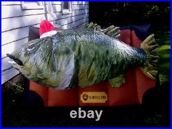 Big Mouth Billy Bass in Santa Hat Airblown Inflatable Moves Sings 6.5' Christmas