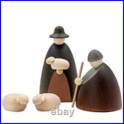 Bjoern-Koehler Shepherd group with two sheep, small, colorful
