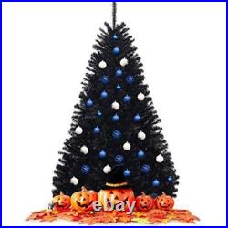 Black 7.5ft Christmas Tree Indoor Outdoor Holiday Decoration Stable Metal Stand Black 7.5ft Christmas Tree Indoor Outdoor Holiday Decoration Stable Metal Stand