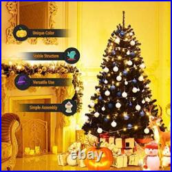 Black 7.5ft Christmas Tree Indoor Outdoor Holiday Decoration Stable Metal Stand Black 7.5ft Christmas Tree Indoor Outdoor Holiday Decoration Stable Metal Stand