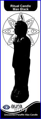 Black Man Image 7.25 Candle Vela Negra Con Imagen De Hombre Pagan Spell Hoodoo