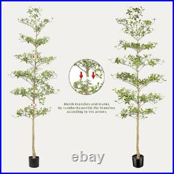 Black Olive Tree 7Ft Faux Black Olive Tree with Natural Trunk and Realistic Le