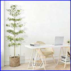 Black Olive Tree 7Ft Faux Black Olive Tree with Natural Trunk and Realistic Le