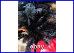 Black Ostrich Feather Tree 3ft Christmas Tree 1920's Style Real Feathers