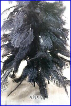 Black Ostrich Feather Tree 3ft Christmas Tree 1920's Style Real Feathers